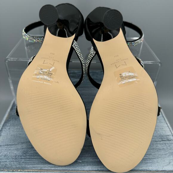 NEW Marc Fisher Carita Ankle Strap Heeled Sandals Black Size 8M - Picture 8 of 10